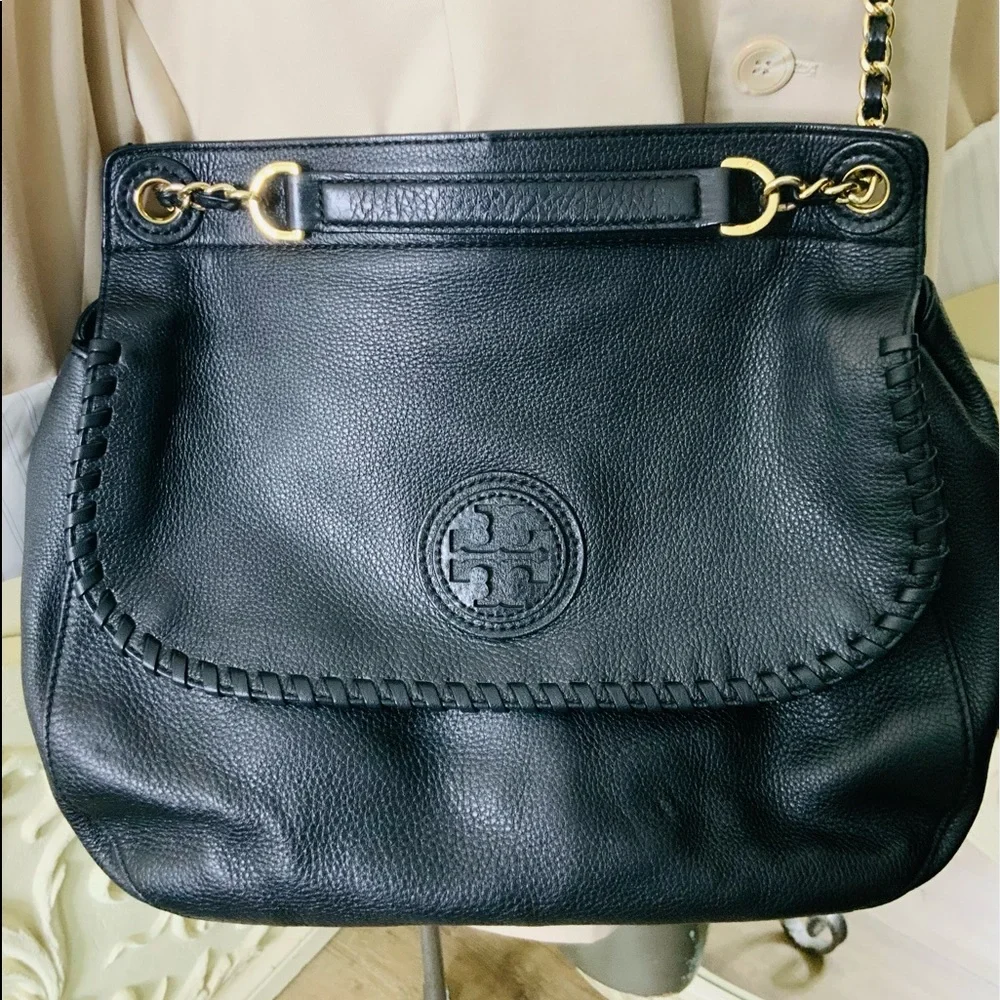Tory Burch Marion Leather Saddle Bag